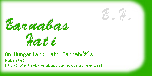 barnabas hati business card